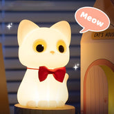 Squishy Silikon-Fliege-Katzen-LED-Nachtlicht - Perfektes Geschenk für Kinder und Mädchen